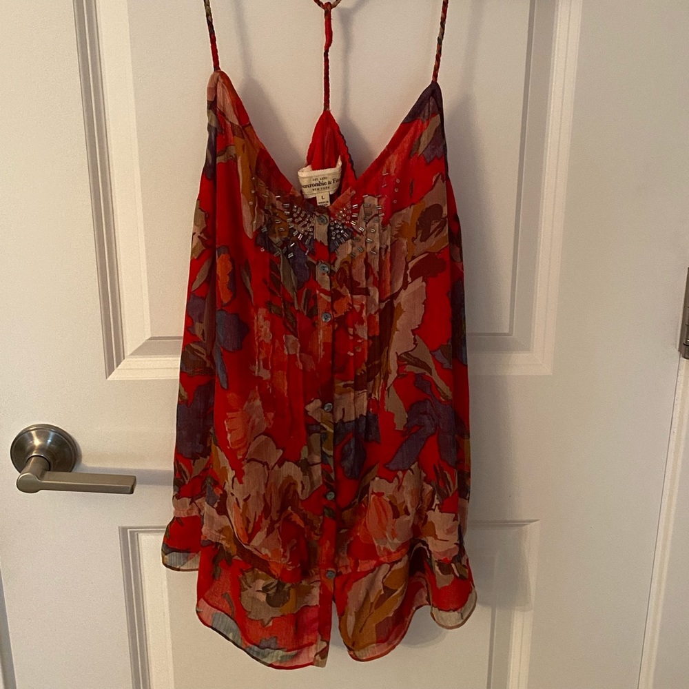 Abercrombie & Fitch floral sequin top